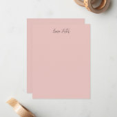 Klassiek handschrift Elegante naam Roos Goud Notitiekaartje (Voorkant / Achterkant in situ)