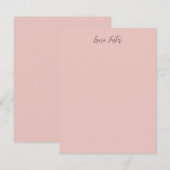 Klassiek handschrift Elegante naam Roos Goud Notitiekaartje (Voorkant / Achterkant)