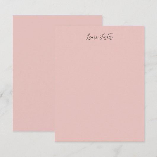 Klassiek handschrift Elegante naam Roos Goud Notitiekaartje (Voorkant / Achterkant)