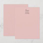 Klassiek handschrift Elegante naam Roos Goud Notitiekaartje (Voorkant / Achterkant)