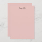 Klassiek handschrift Elegante naam Roos Goud Notitiekaartje (Voorkant / Achterkant)