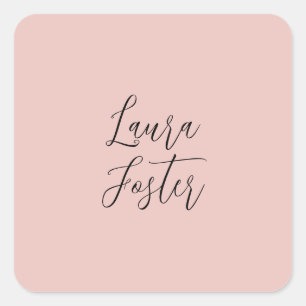 Klassiek handschrift Elegante naam Roos Goud Vierkante Sticker