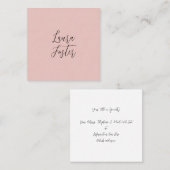 Klassiek handschrift Elegante naam Roos Goud Vierkante Visitekaartje (Voorkant / Achterkant)