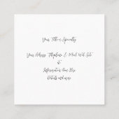 Klassiek handschrift Elegante naam Roos Goud Vierkante Visitekaartje (Achterkant)