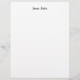 Klassiek handschrift Elegante naam zwart wit Briefhoofd
