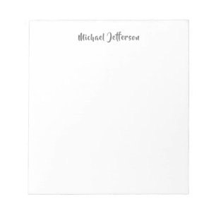 Klassiek handschrift Elegante naam zwart wit Notitieblok
