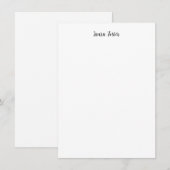 Klassiek handschrift Elegante naam zwart wit Notitiekaartje (Voorkant / Achterkant)