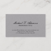 Klassiek handschrift Grijs Elegant Gewoon Eenvoudi Visitekaartje (Voorkant)