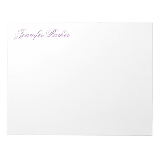 Klassiek handschrift Jouw naam Stijlvol Notitieblok (Voorkant)