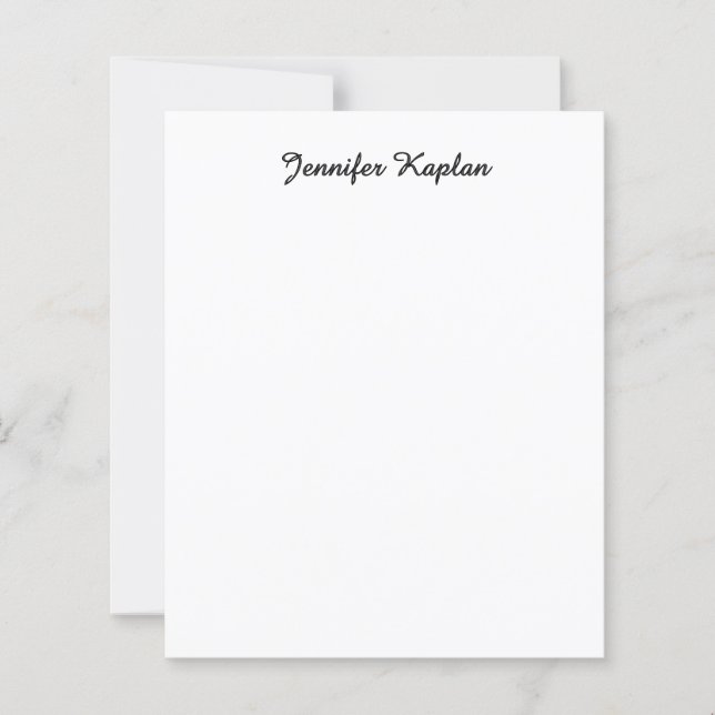 Klassiek handschrift Minimalistisch Professioneel (Voorkant)
