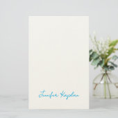 Klassiek handschrift Minimalistisch professioneel Briefpapier (Staand voorkant)