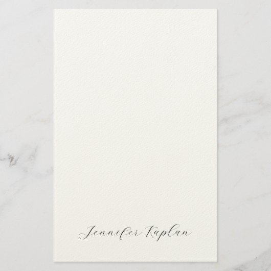 Klassiek handschrift Minimalistisch Professioneel Briefpapier (Voorkant)