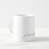 Klassiek handschrift Minimalistisch Professioneel Koffiemok (Voorkant links)
