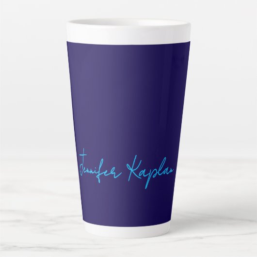 Klassiek handschrift Minimalistisch Professioneel Latte Mok (Voorkant)