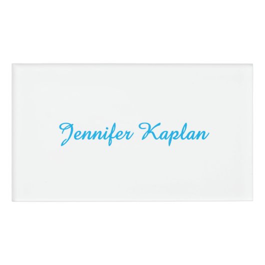 Klassiek handschrift Minimalistisch Professioneel Naambadge (Voorkant)