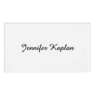 Klassiek handschrift Minimalistisch Professioneel Naambadge