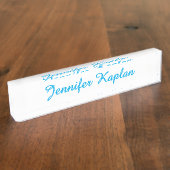 Klassiek handschrift Minimalistisch Professioneel Naambordje (Zijkant)