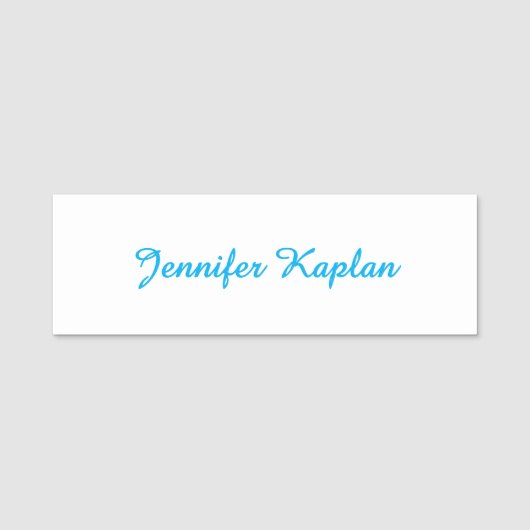 Klassiek handschrift Minimalistisch Professioneel Naamplaatje (Voorkant)