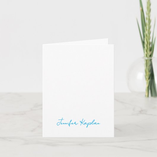 Klassiek handschrift Minimalistisch Professioneel Notitiekaartje (Voorkant)