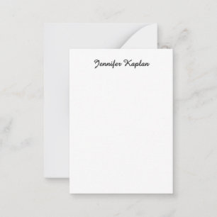 Klassiek handschrift Minimalistisch Professioneel Notitiekaartje