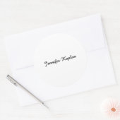 Klassiek handschrift Minimalistisch Professioneel Ronde Sticker (Envelop)