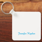Klassiek handschrift Minimalistisch Professioneel Sleutelhanger (Voorkant)