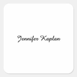 Klassiek handschrift Minimalistisch Professioneel Vierkante Sticker