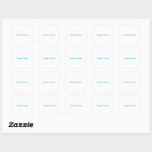 Klassiek handschrift Minimalistisch Professioneel Vierkante Sticker (Vel)