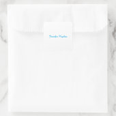 Klassiek handschrift Minimalistisch Professioneel Vierkante Sticker (Tas)