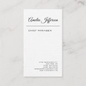 Klassiek handschrift minimalistisch professioneel visitekaartje (Voorkant)