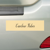Klassiek handschrift Plain Simple Beige Bumpersticker (Op auto)
