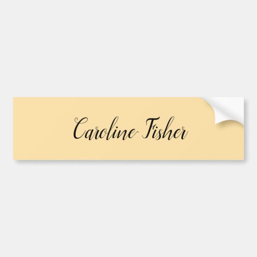 Klassiek handschrift Plain Simple Beige Bumpersticker (Voorkant)