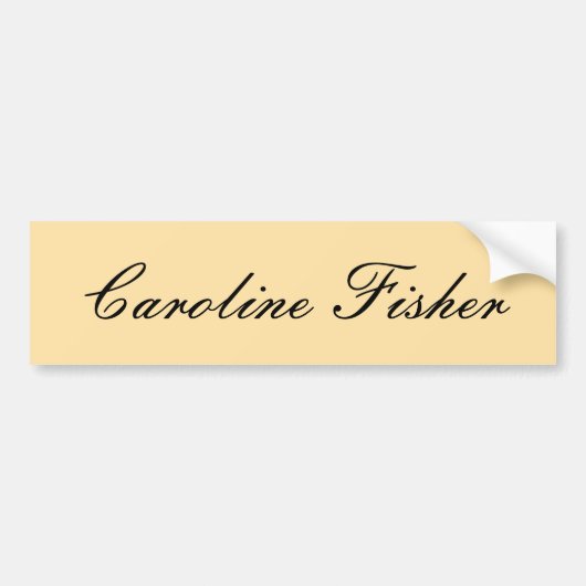 Klassiek handschrift Plain Simple Beige Bumpersticker (Voorkant)