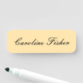 Klassiek handschrift Plain Simple Beige Naamplaatje (In situ)