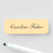 Klassiek handschrift Plain Simple Beige Naamplaatje (In situ)