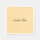 Klassiek handschrift Plain Simple Beige Servet (Voorkant)