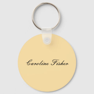 Klassiek handschrift Plain Simple Beige Sleutelhanger