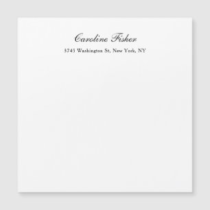 Klassiek handschrift Plain White Magnetische Kaart