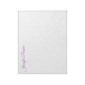Klassiek handschrift Uw naam Femininieus Stijlvol Notitieblok (Linkerzijde)