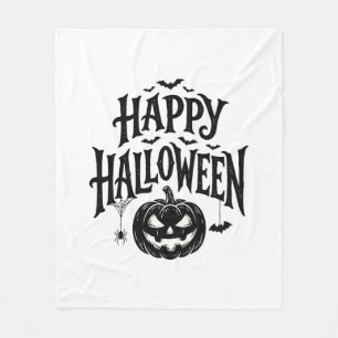 Klassiek Happy Halloween Pompoen Vleermuis Shirt D Fleece Deken