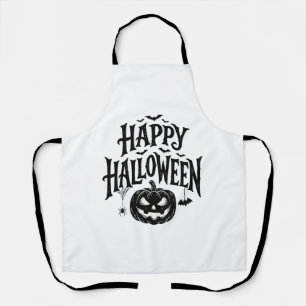 Klassiek Happy Halloween Pompoen Vleermuis Shirt D Schort
