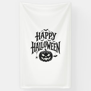 Klassiek Happy Halloween Pompoen Vleermuis Shirt D Spandoek
