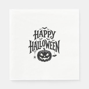 Klassiek Happy Halloween Pompoen Vleermuis Shirt O Servet