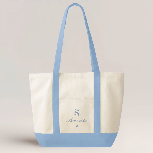 Klassiek Hart Monogram Bruid Tote Bag