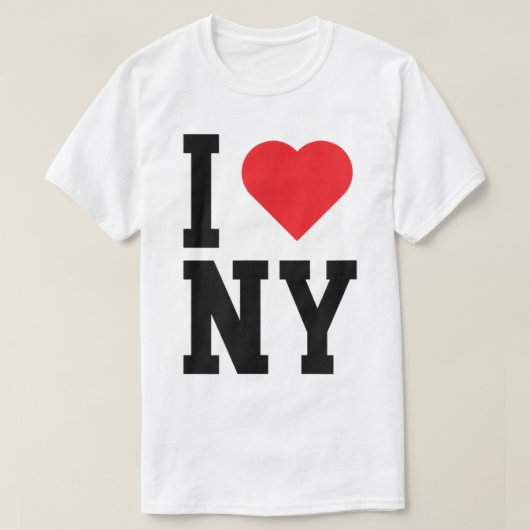 Klassiek hart van New York NY Throwback Design T-shirt (Design voorkant)