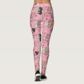 Klassiek Hartjes Teddybeer Motief Leggings (Achterkant)