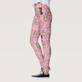 Klassiek Hartjes Teddybeer Motief Leggings (Links)
