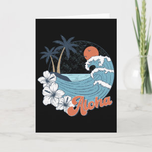 Klassiek Hawaii Aloha Staat Hawaiaans Strand Surfe Kaart
