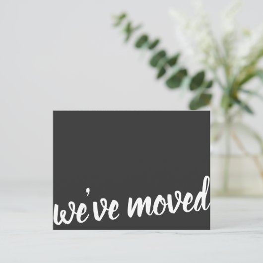 Klassiek hebben we 'Black Moving Announcement' ver Aankondigingskaart (Staand voorkant)