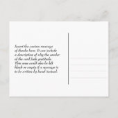 , klassiek "Heel erg bedankt!" Briefkaart (Achterkant)